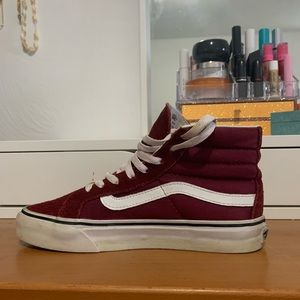 burgundy vans